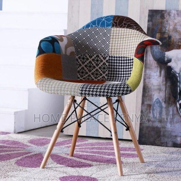 Eames Chair: Multicolor Patchwork Leisure Armchair - thumbnail 3