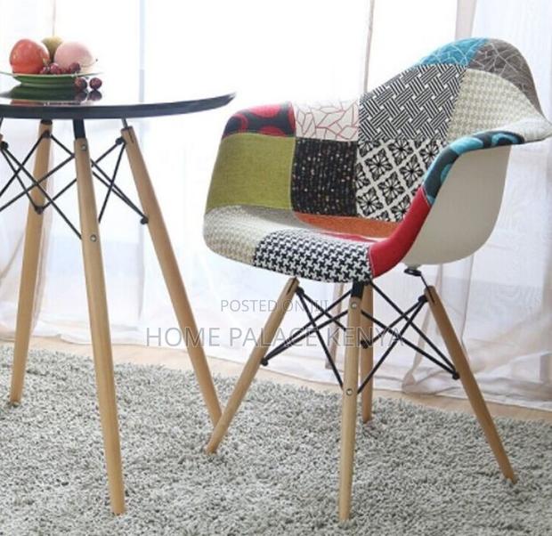 Eames Chair: Multicolor Patchwork Leisure Armchair - thumbnail 5