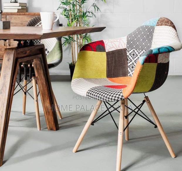 Eames Chair: Multicolor Patchwork Leisure Armchair - thumbnail 6