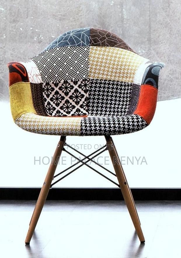Eames Chair: Multicolor Patchwork Leisure Armchair - thumbnail 7