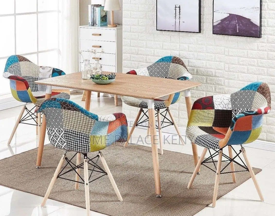 Eames Chair: Multicolor Patchwork Leisure Armchair