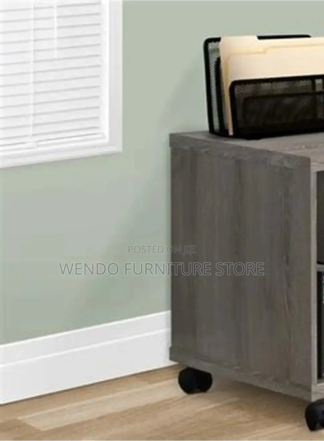 Office Cabinet; Pedestal Wooden Filing Cabinet With 3 Lockable Doors
