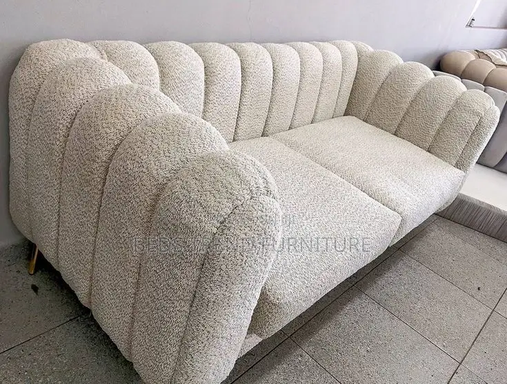 3 Seater Modern Scalloped Sofa