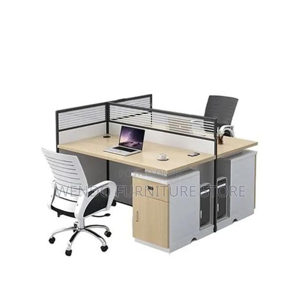Office Workstation; Six Users MDF Brown Office Workstations - thumbnail 2