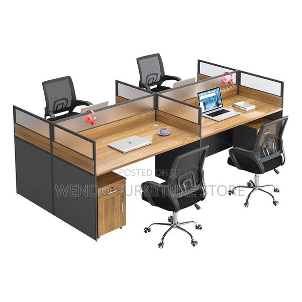 Office Workstation; Six Users MDF Brown Office Workstations - thumbnail 4