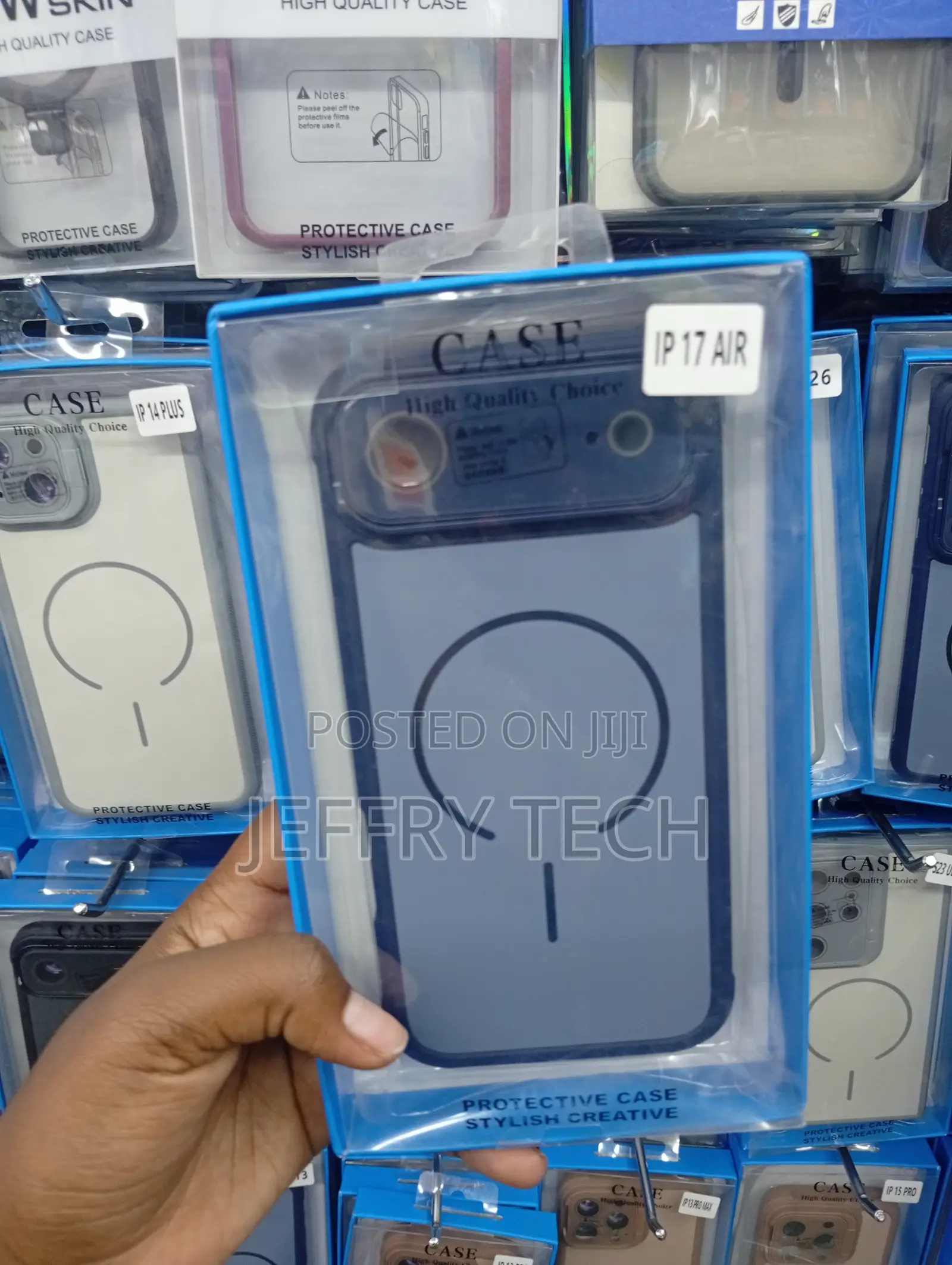 This Is a Blue Protective Case for an iPhone 17 Air Featuring a Matte