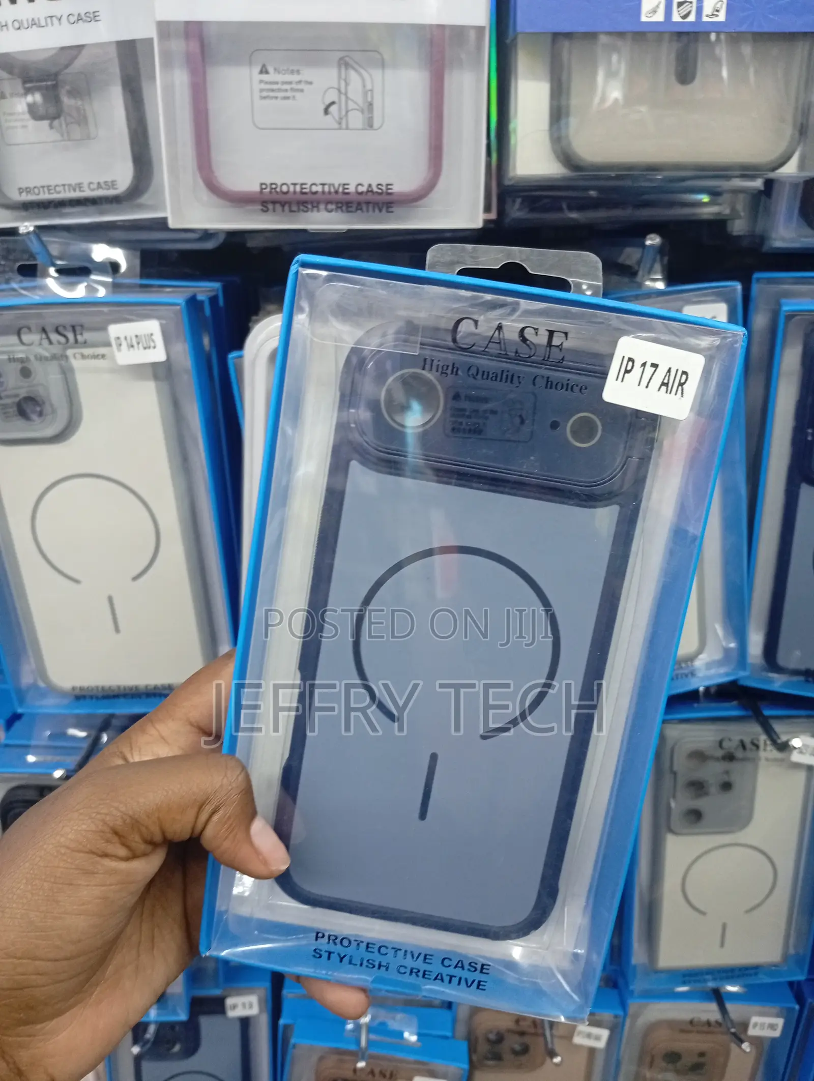 This Is a Blue Protective Case for an iPhone 17 Air Featuring a Matte