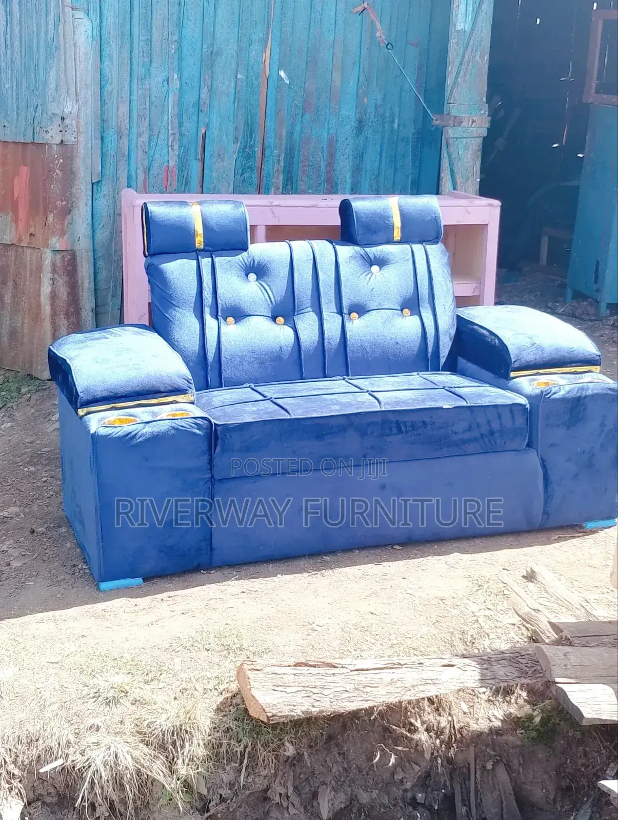 Moden Blue 2 Seater Sofa