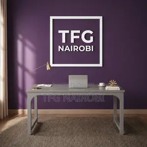 1.6m Grey Computer Table in Nairobi | Grey Study Desk for Home Office