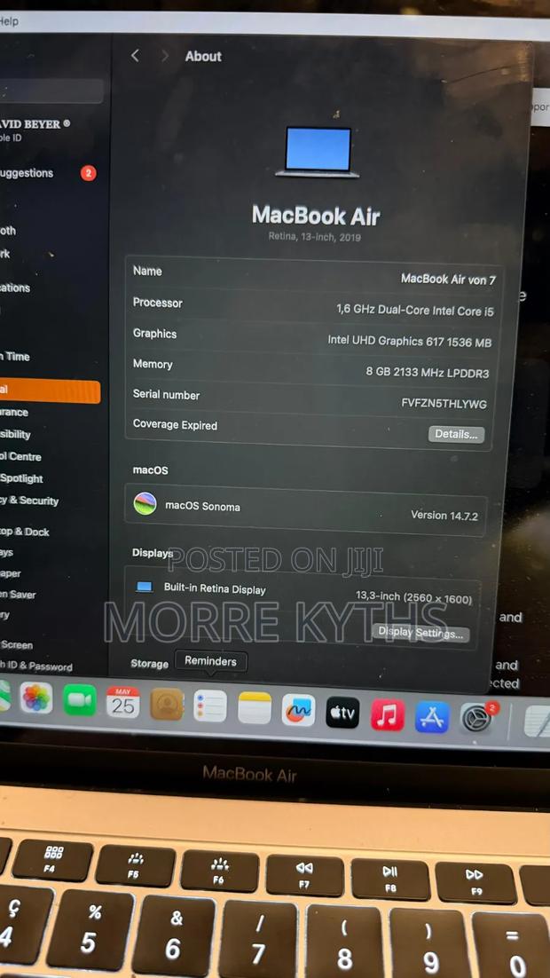 Laptop Apple MacBook Air 2019 8GB Intel Core i5 SSD 128GB - thumbnail 4
