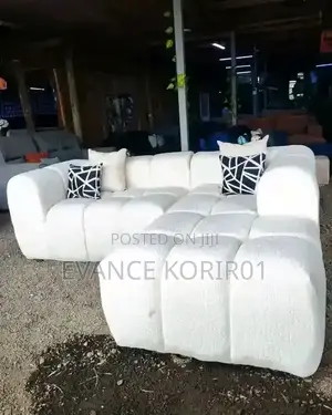 Modern White Soft L Sofa