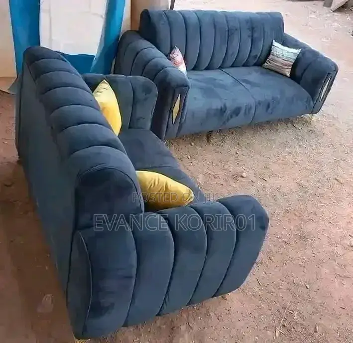 Classy Blue Sofa Set