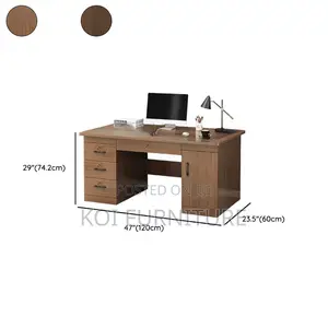 Office Desk; 1.4m Transitional Executive Desk With Locking Storage