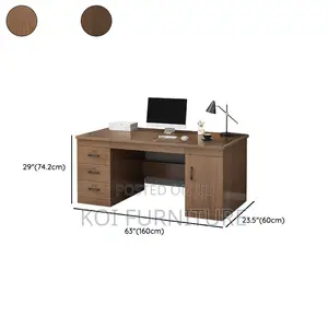 Office Desk; 1.4m Transitional Executive Desk With Locking Storage