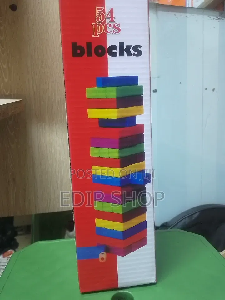 54 PCS Wooden Jenga Blocks