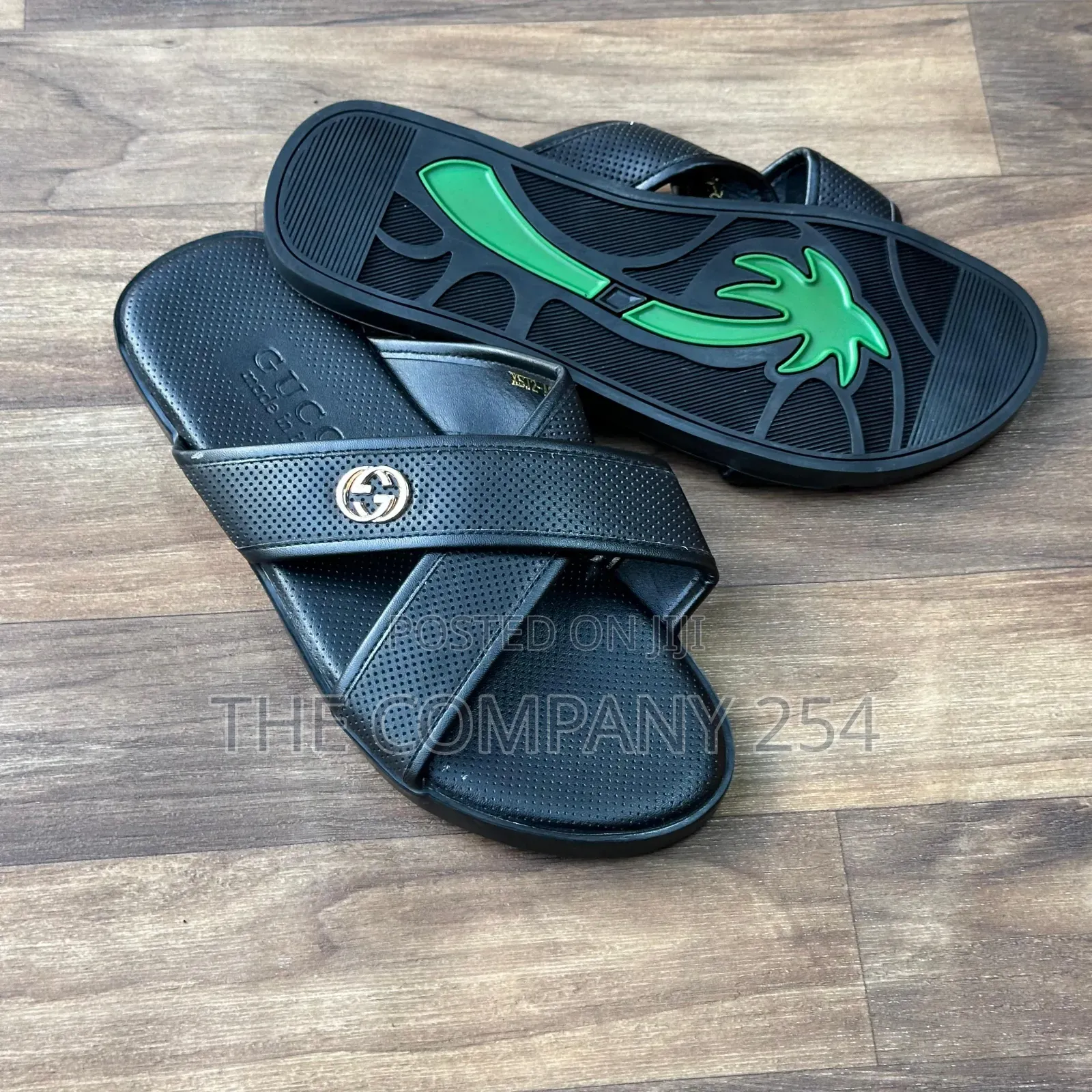 Quality Casual Leather Designer Men Slides Open Shoes