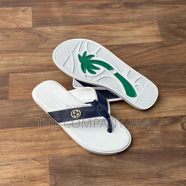 Quality Casual Leather Designer Men Slides Open Shoes - thumbnail 5