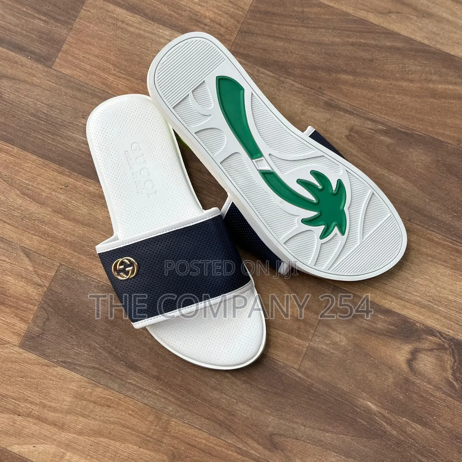 Quality Casual Leather Designer Men Slides Open Shoes