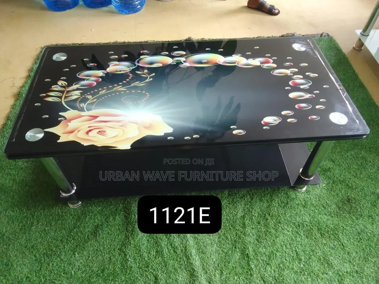 Black Flowered Decorated Tables