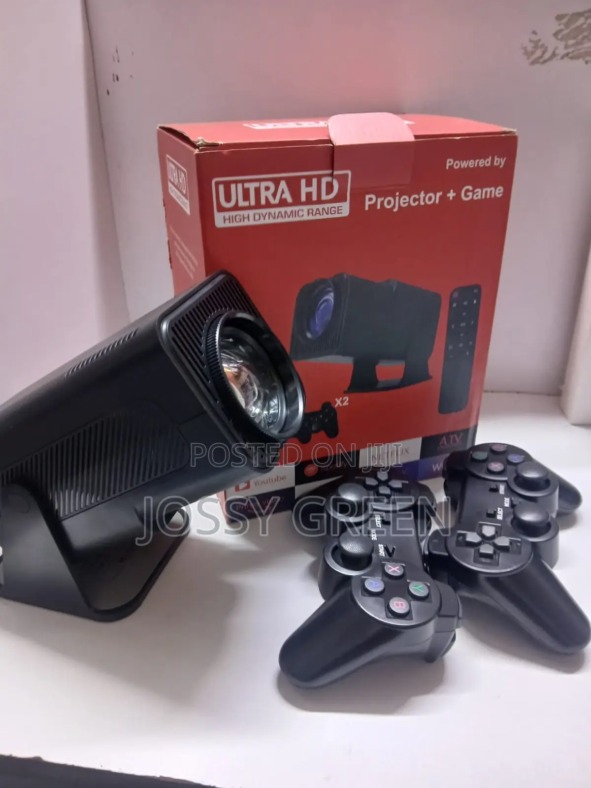 Hy320 Game Projector With Wireless Gaming Controller