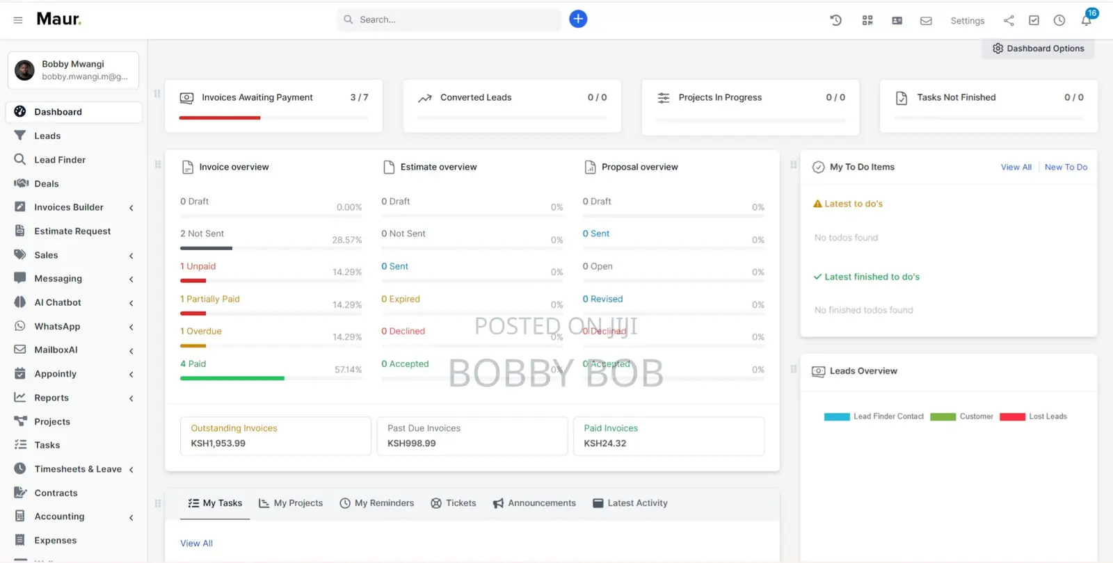 Maur CRM — Business Management Software for Kenyan Smes | M-Pesa Ready