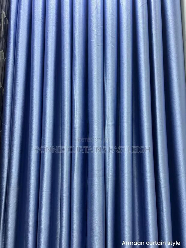 Sky Blue and Brown Curtains for Modern Bedroom