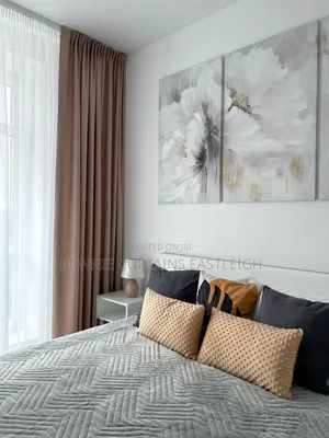 Sky Blue and Brown Curtains for Modern Bedroom