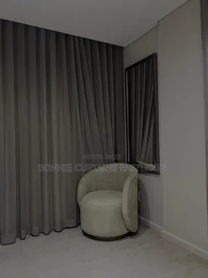 Off White Plain Curtain and Sheers With Rings
