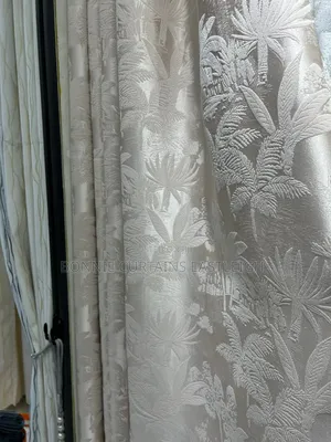 Cream Curtains and Green With Rings
