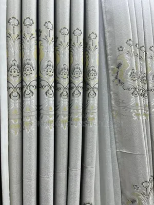 Cream Curtains and Green With Rings