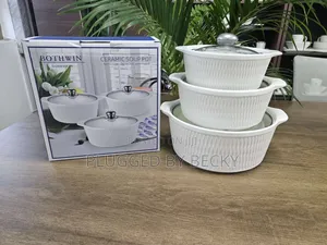 *3pcs Set Ceramic Casserole Serving Dishes With Glass Cover