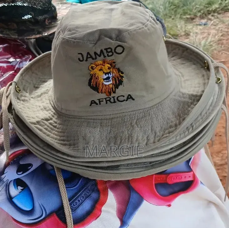 Embroidered Safari Khaki Hats