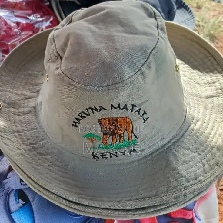 Embroidered Safari Khaki Hats