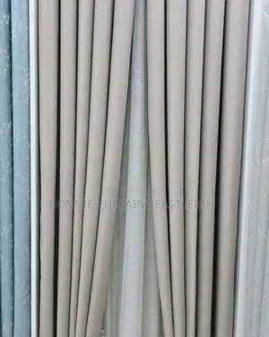 Sky Blue Curtains and Brown for Modern House