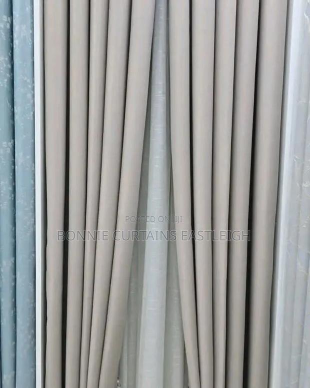 Sky Blue Curtains and Brown for Modern House - thumbnail 2