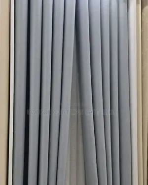 Sky Blue Curtains and Brown for Modern House