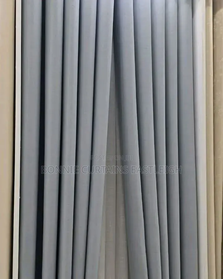 Sky Blue Curtains and Brown for Modern House