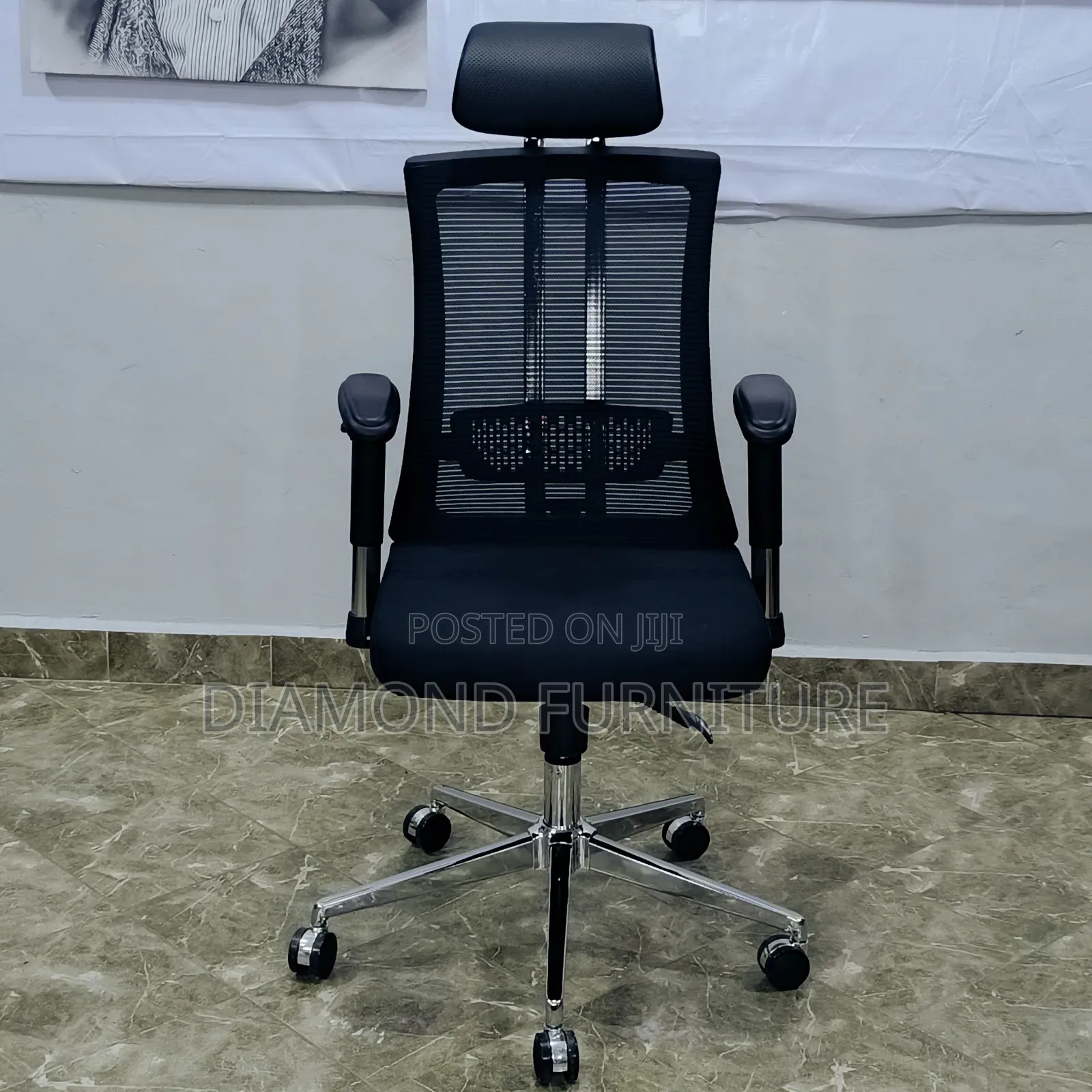 Executive Ergonomic High Back Mesh Office Chair With Headrest.