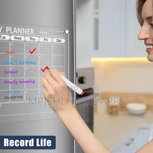 Acrylic Magnetic Monthly Calendar Boards for Refrigerators.