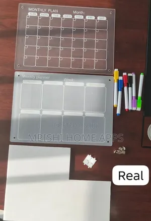 Acrylic Magnetic Monthly Calendar Boards for Refrigerators.