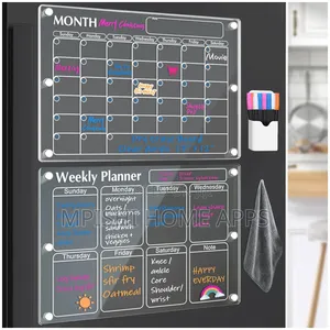 Acrylic Magnetic Monthly Calendar Boards for Refrigerators.