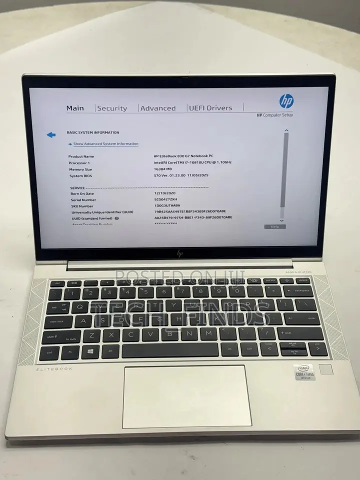 Laptop HP EliteBook 830 G7 16GB Intel Core i7 SSD 256GB