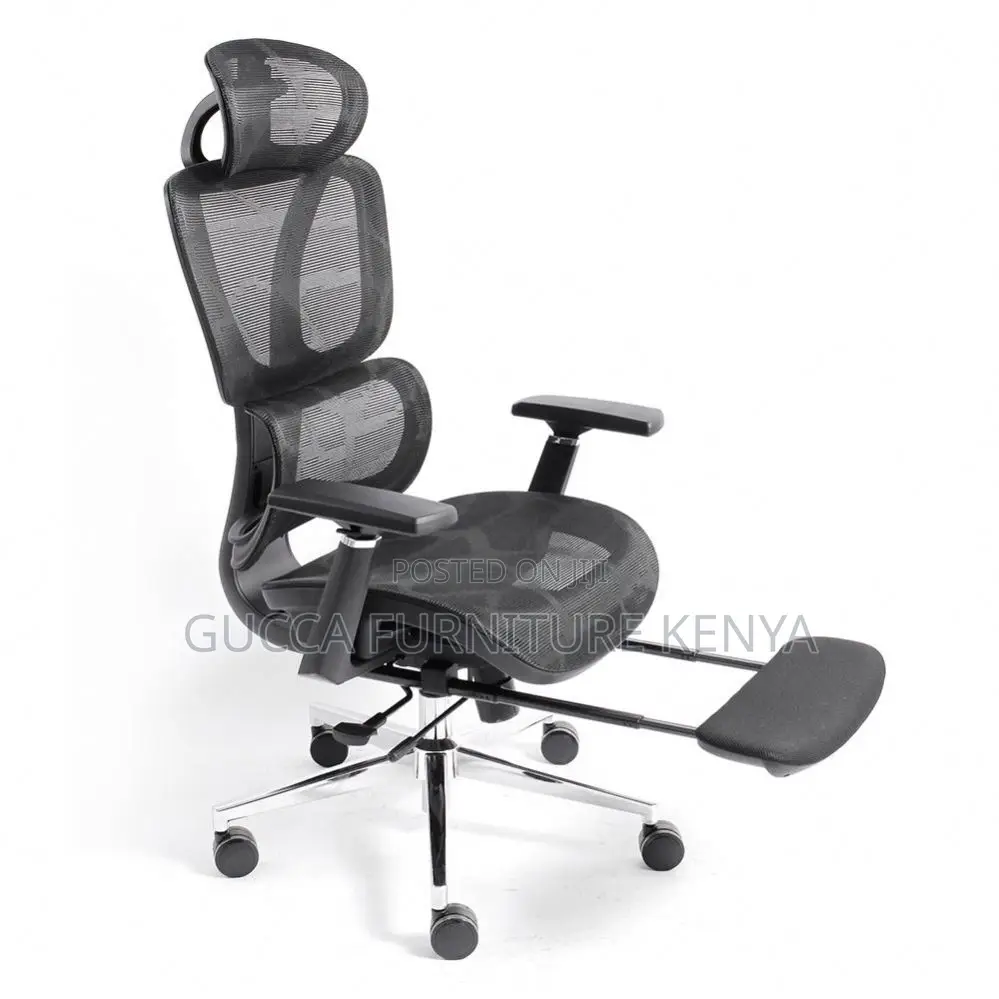 Orthopedic Reclining Mesh Boss Chair With Footrest