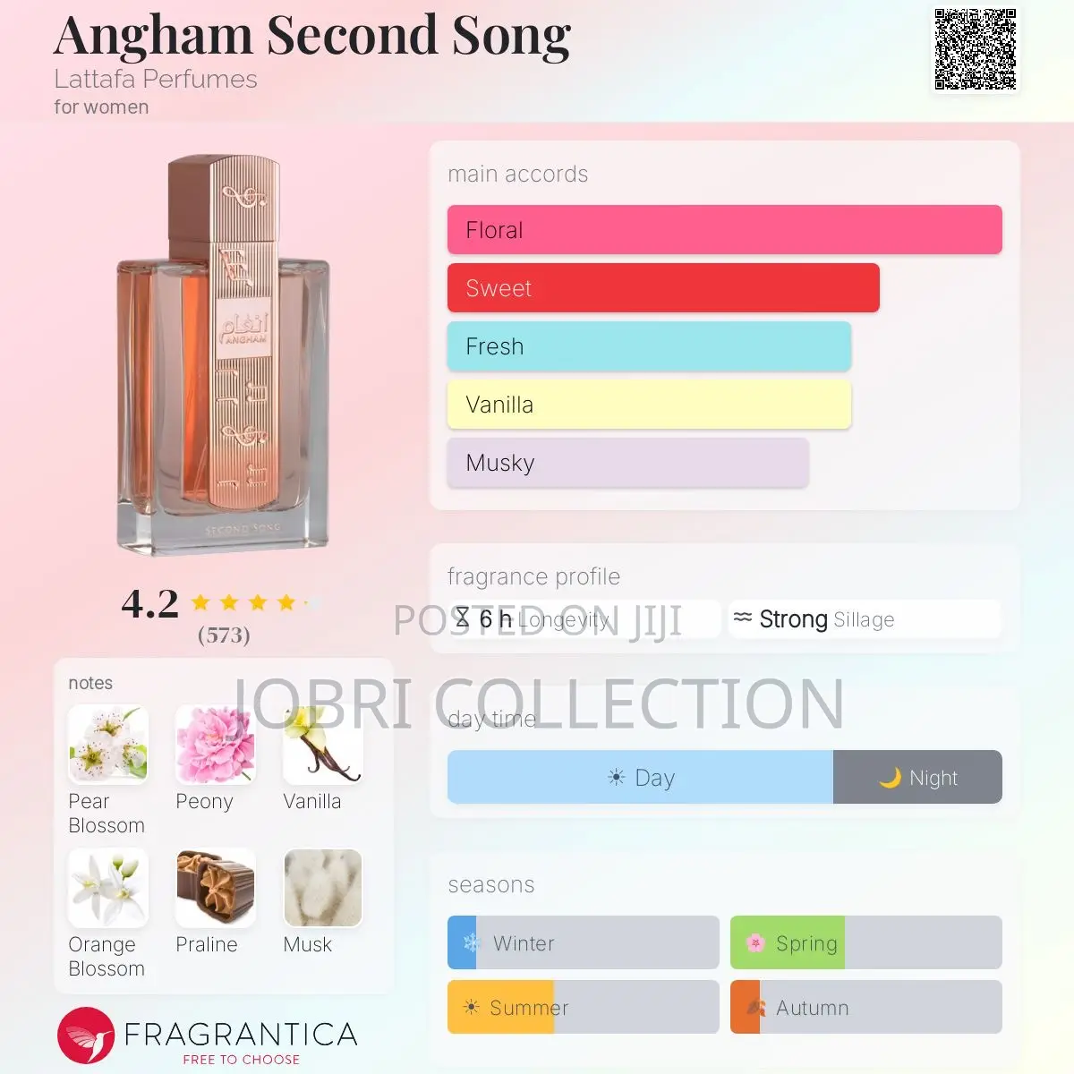 Angham Second Song by Lattafa Perfume/Fragrance Available