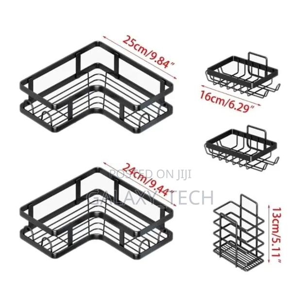 5in1 Metallic Bathroom Organizer Shower Caddy - thumbnail 2