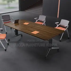 2.4 Meters Brown Folding Meeting Conference Table