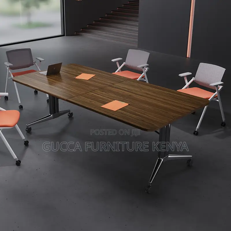 2.4 Meters Brown Folding Meeting Conference Table