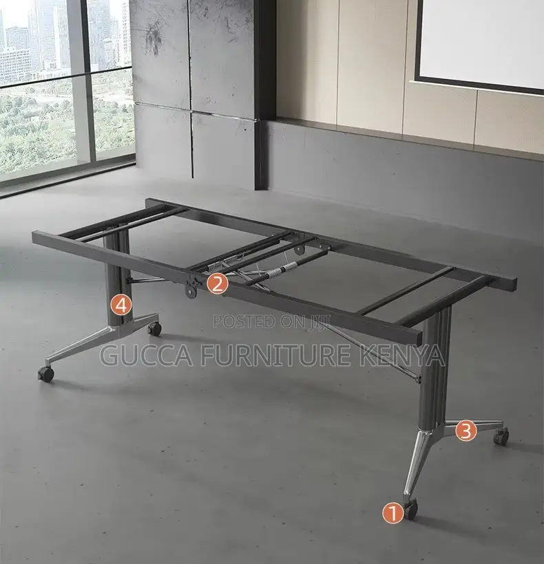2.4 Meters Brown Folding Meeting Conference Table