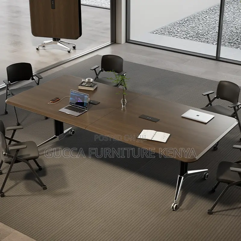 2.4 Meters Brown Folding Meeting Conference Table