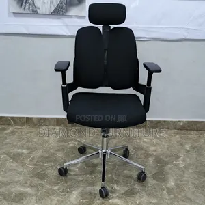 Orthopedic High Back Office Chair With Adjustable Headrest